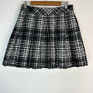 Banana Republic Preppy Plaid Pleated Mini Skirt Womens 6 Modern Academia 90’s